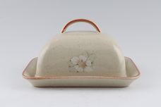 Denby Daybreak Butter Dish + Lid Handle | Rounded Lid | Newer Rust Edge thumb 2