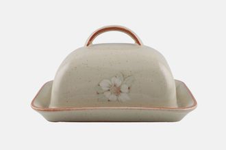 Denby Daybreak Butter Dish + Lid Handle | Rounded Lid | Newer Rust Edge