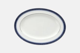 Royal Doulton Blue Marble Oval Platter Royal Doulton Backstamp 14 1/2"