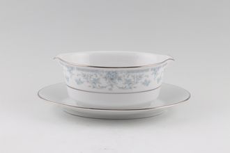 Noritake String of Pearls Sauce Boat and Stand Fixed