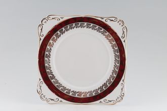 Royal Stafford Morning Glory - Red Cake Plate Square 8 1/2"