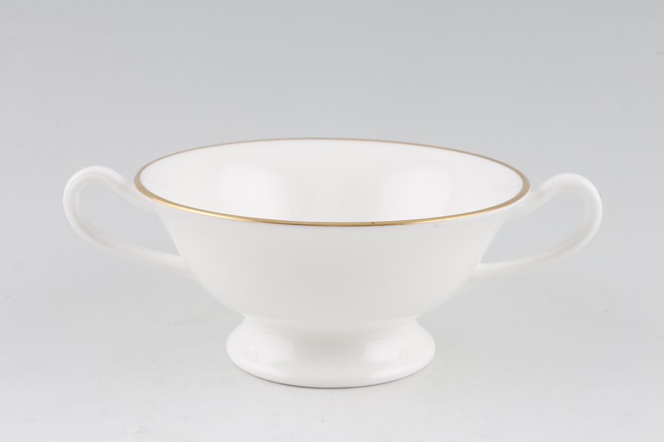 Royal Worcester Strathmore - White - Plain Soup Cup 2 Handles