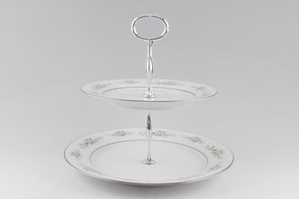 Sell Noritake Melissa 2 Tier Cake Stand 10 1/2 and 8 1/4 plates