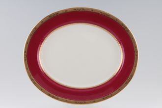 Royal Worcester Diana - Red and Gold Oval Platter 13 1/4"