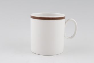 Thomas White with Thick Brown Band Coffee / Espresso Can Cup 3 tall 2 3/8" x 2 1/2"