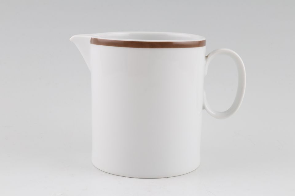Thomas White with Thick Brown Band Milk Jug 1/2pt