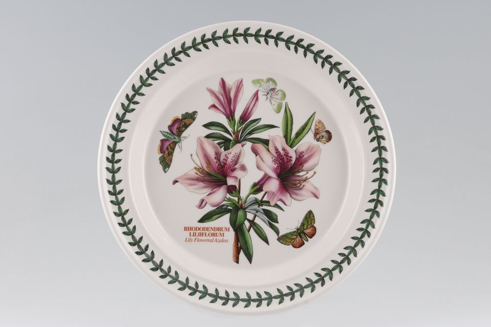 Portmeirion Botanic Garden - Older Backstamps Dinner Plate Rhododendrum Liliflorum - Lily Flowered Azalea 10 3/8"