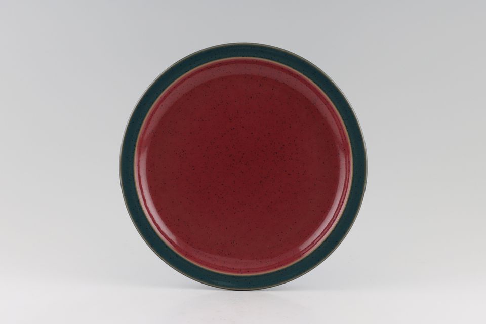 Denby Harlequin Salad/Dessert Plate Red Inner - Green Outer 8 5/8"