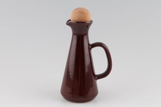 Denby Homestead Brown Vinegar Bottle + Stopper wooden stopper
