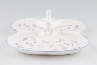 Sell Royal Worcester Forget me not Serving Dish Three Compartments 8 1/4" x 8"