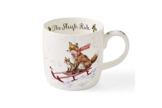Royal Worcester Wrendale Designs Mug Sleigh Ride 310ml