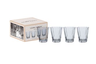 Laura Ashley Glass Collectables Set of 4 Tumblers 270ml