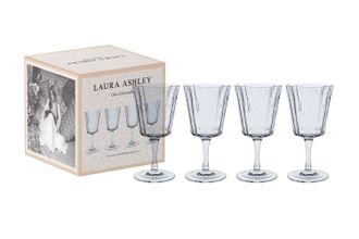 Laura Ashley Glass Collectables Set of 4 White Wine Glasses 240ml