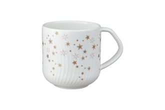 Denby Stars Mug White 8.7cm x 9.2cm, 400ml
