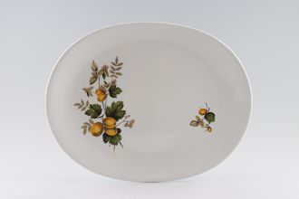 Johnson Brothers Snowhite Range - Fruit & Flowers Oval Platter 12"