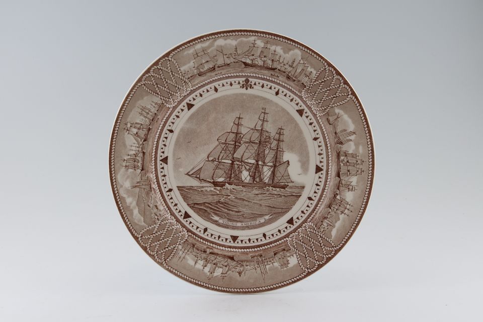 Wedgwood American Clipper Ship Plates Breakfast / Lunch Plate Young America 9"
