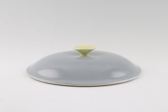 Poole Twintone Lime Yellow and Moonstone Grey Vegetable Tureen Lid Only
