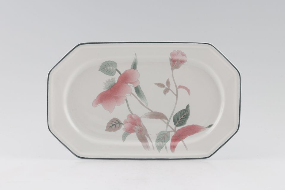 Mikasa Continental Silk Flowers Tray or Pickle Dish 8" x 5"