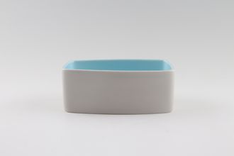 Poole Twintone Dove Grey and Sky Blue Butter Dish Base Only Straight Sided 5 1/2" x 3 1/2"