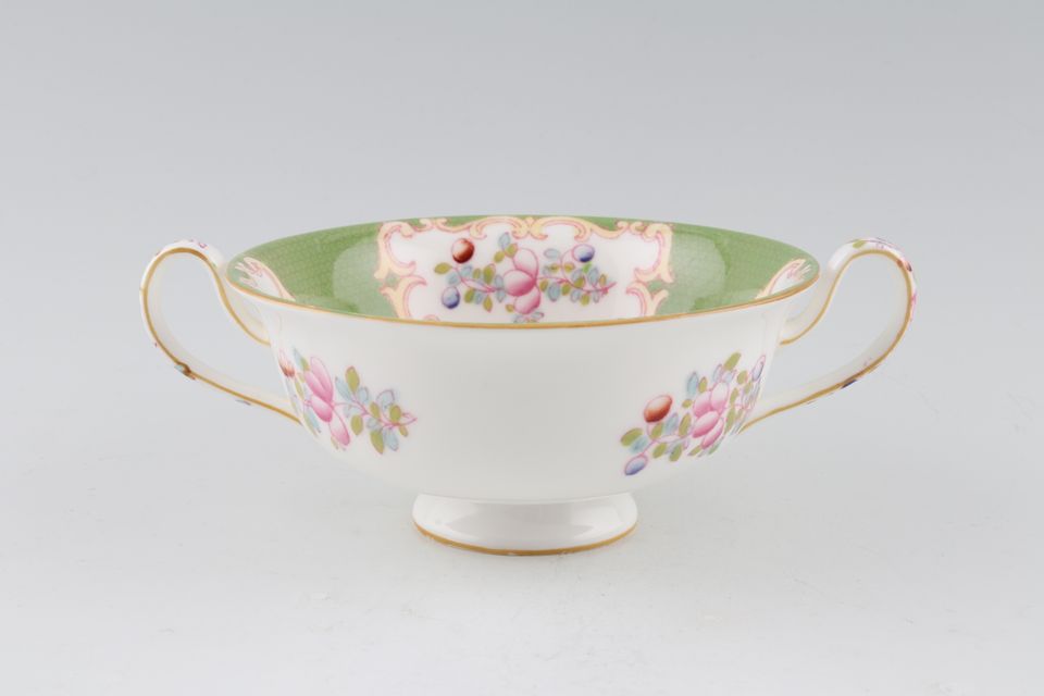 Minton Cockatrice - Green - 4863 Soup Cup Green inside