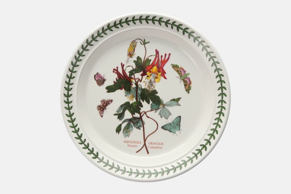 Portmeirion Botanic Garden Salad/Dessert Plate Aquilegia Gracilis - Slender Columbine 8 1/2"