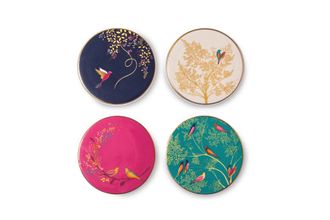 Sara Miller London for Portmeirion Chelsea Collection Set of Coasters Mixed Designs 10cm