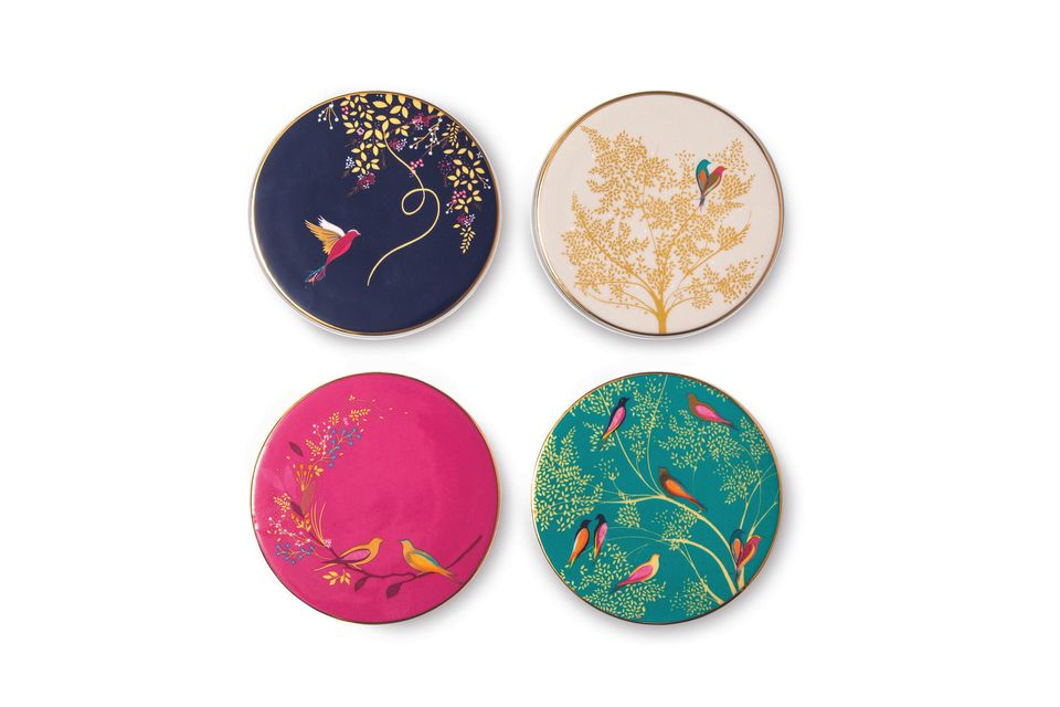 Sara Miller London for Portmeirion Chelsea Collection Set of Coasters Mixed Designs 10cm