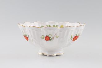 Sell Queens Virginia Strawberry - Gold Edge - Embossed Footed Bowl 6 1/2"