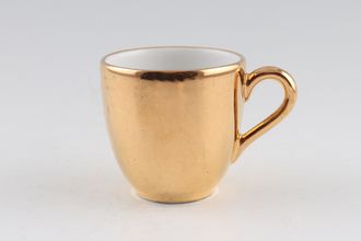 Royal Worcester Gold Lustre Coffee Cup With gold rim 2 3/8" x 2 1/4"