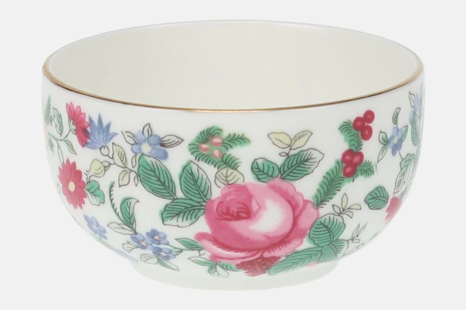 Crown Staffordshire Thousand Flowers Sugar Bowl - Open (Coffee) Flower Inside | No Gold Band on Foot 3" x 1 5/8"