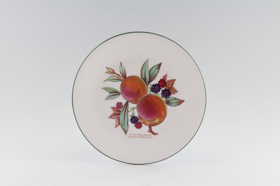 Royal Worcester Evesham Vale Plate Peach & Blackberry, Coupe Shape 7 1/2"