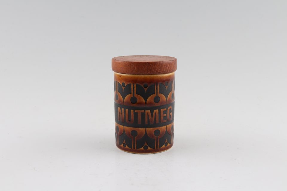 Hornsea Heirloom - Brown Spice Jar Nutmeg 2" x 2 1/2"