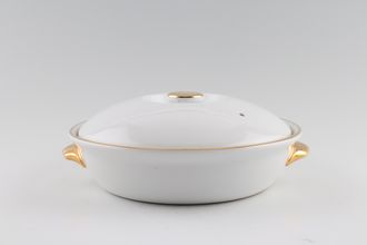 Sell Royal Worcester White and Gold Casserole Dish + Lid Shape 22 Size 4 Knob on Lid 1pt