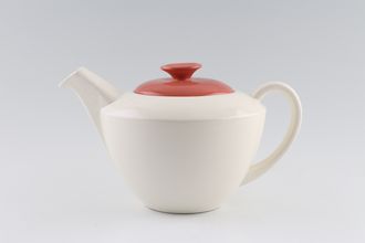 Poole Indian red and Magnolia Teapot Red Lid & Magnolia Base 1 1/2pt