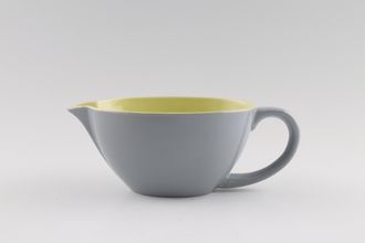 Poole Twintone Lime Yellow and Moonstone Grey Sauce Boat