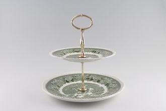 Sell Adams English Scenic - Green 2 Tier Cake Stand 10 1/4 x 8 "