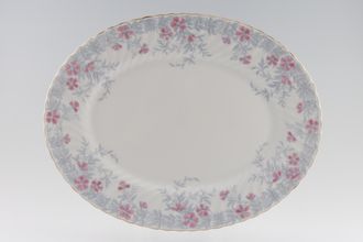 Minton Garden Pinks Oval Platter S-575 - Pink flowers 15 1/4"