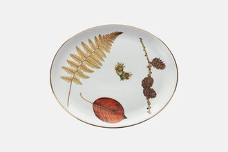 Royal Worcester Wild Harvest - Gold Rim Oval Platter 11 3/4"