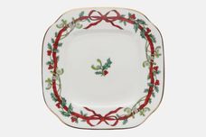 Royal Worcester Holly Ribbons Tea / Side Plate Square 5 1/2" thumb 3