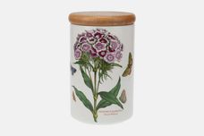 Portmeirion Botanic Garden - Older Backstamps Storage Jar + Lid Dianthus Barbatus, Sweet William 7" thumb 1