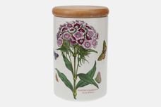 Portmeirion Botanic Garden - Older Backstamps Storage Jar + Lid Dianthus Barbatus, Sweet William 7" thumb 3