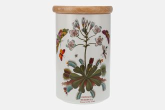 Portmeirion Botanic Garden - Older Backstamps Storage Jar + Lid Dionaea Muscipula - Venus's Fly trap 7 3/4"
