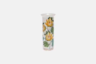 Portmeirion Botanic Garden - Older Backstamps Vase Gossypium Barbadense - Barbados Cotton Flower 5 1/8"