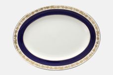 Wedgwood Whitehall - Cobalt Blue Oval Platter 15 1/2" thumb 1