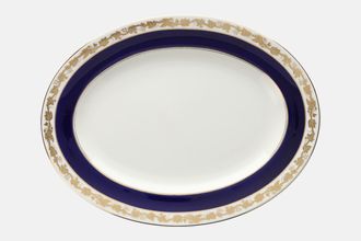 Wedgwood Whitehall - Cobalt Blue Oval Platter 15 1/2"