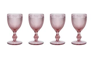 Vista Alegre Bicos Set of 4 Goblets Pink 280ml