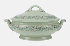 Spode Flemish Green Scroll Vegetable Tureen with Lid thumb 1