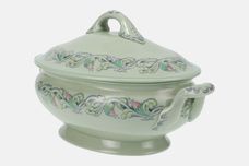 Spode Flemish Green Scroll Vegetable Tureen with Lid thumb 3