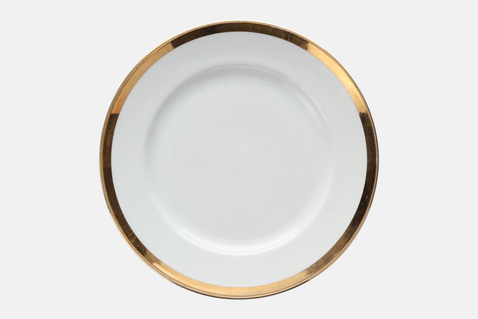 Royal Worcester Gold Lustre Salad/Dessert Plate Narrow Gold Band 8"