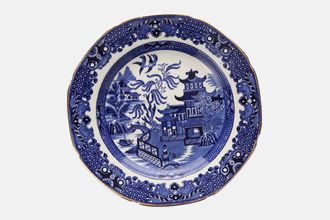 Sell Burleigh Willow - Blue Tea / Side Plate With gold edge 7"